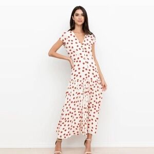 Yumi Kim Red and White Polka Dot Maxi Dress